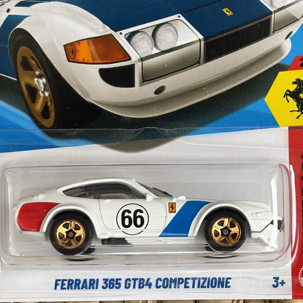 Ferrari 365 GTB4 Competizone White Race Car 66 Hot Wheels Hotwheels Racing 2026